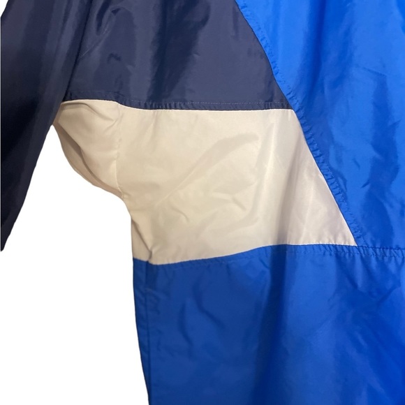 Vtg Nike ‘90s Blue Colorblock Windbreaker pullover 1/4 zip Jacket size large - Picture 3 of 10